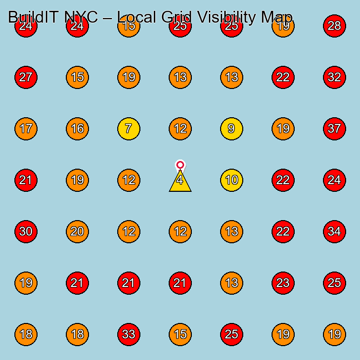 BuildIT NYC GeoGrid visibility map for Window Installation Service in None